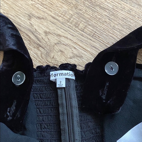 Reformation Giulia Velvet Crop Top Womens 2 - Picture 4 of 5